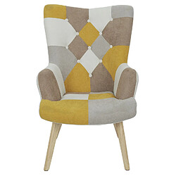 Acheter Toilinux Fauteuil Helsinki Patchwork - Jaune