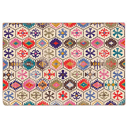 vidaXL Tapis lavable multicolore 190x300 cm antidérapant