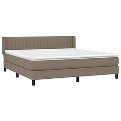 Avis Maison Chic Lit Adulte - Lit simple Lit à sommier tapissier avec matelas moelleux - Meuble de Chambre - Taupe 160x200 cm Tissu -MN66097