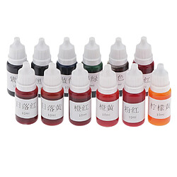 12 Couleurs Colorant Alimentaire Nourriture DIY Colorer Savon pour Loisirs Créatifs Mix Couleurs Art Artisanat 10 ML