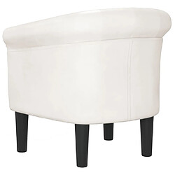 Acheter vidaXL Fauteuil blanc similicuir