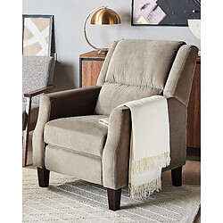 Beliani Fauteuil EGERSUND Velours Taupe