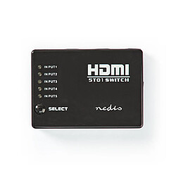 Alpexe Commutateur HDMI | 5 Ports | 5 Entrées HDMI | 1 Sortie HDMI | 1080p | ABS | Anthracite | Coffret pas cher