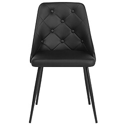 Acheter Beliani Set de 2 Cuir PU Chaise de salle à manger Noir VALERIE