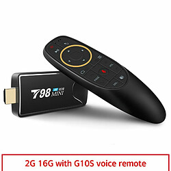 Mini Tv Stick Box Android10.0 Tv Box Lecteur Multimédia Récepteur Tv 2 16G Prise Australienne Télécommande G10S