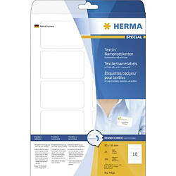 Herma 4412 Pack de 250 étiquettes nominatives sur feuilles A4 séparables et amovibles en acétate 80 x 50 mm (Blanc) (Import Allemagne)