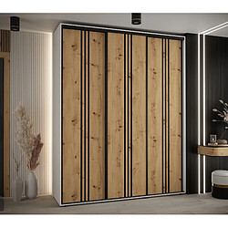 Abiks Meble Armoire DAVOS 6 À Portes Coulissantes 235,2/200/45 3 Portes