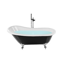 Beliani Baignoire îlot noire 170 x 76 cm CAYMAN