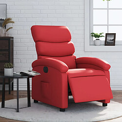 vidaXL Fauteuil inclinable électrique Rouge Similicuir