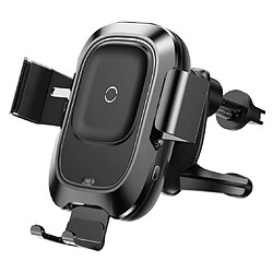 Chrono Chargeur de téléphone de voiture sans fil, 10W Qi Charge rapide Serrage automatique Capteur infrarouge Support de téléphone pour évent pour iPhone 12 mini/12/12 Pro/12 Pro Max, Samsung S20 Ultra/S20+/S10/S9 (Noir)