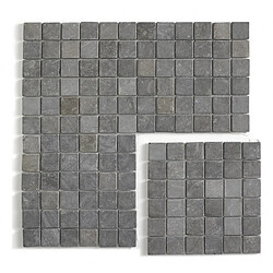 Pegane Carrelage de mosaïque (Boite de 1m²) / Plaque mosaïque mur et sol en marbre naturel coloris gris - 30 x 30 cm