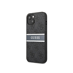 Guess Maroquinerie Guess Coque pour Apple iPhone 13 Mini PU 4G Stripe Gris