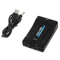 Convertisseur Péritel vers HDMI Adaptateur Scart vers HDMI 1080P HD pour DVD, Sky Box, STB, etc.