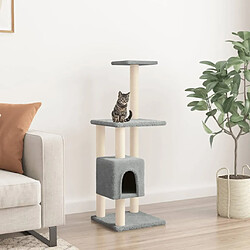 Arbre à chat avec griffoirs,niche pour chat en sisal Gris clair 104 cm -MN78659