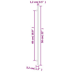 vidaXL Poignées d'armoire 20 pcs doré 480 mm acier inoxydable pas cher