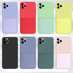 Coque en silicone souple avec porte-carte jaune pour votre Apple iPhone 11 Pro 5.8 pouces