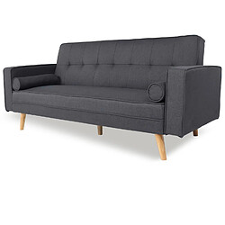 Canapé convertible scandinave Tao Tissu Gris foncé