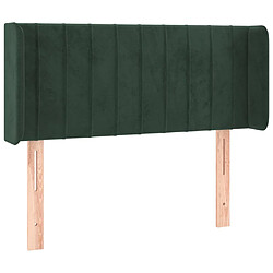 vidaXL Tête de lit avec oreilles Vert foncé 83x16x78/88 cm Velours