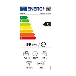 Lave-linge hublot 7kg 1400 tours/min - MTWE71484WFR - INDESIT