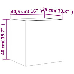 vidaXL Meuble TV mural avec lumières LED sonoma gris 40,5x35x40 cm pas cher