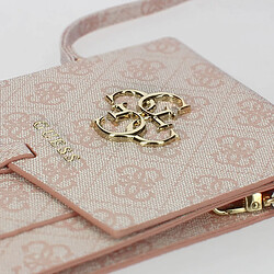 Avis Guess Maroquinerie Pochette Smartphone Imprimé avec Bandoulière et Porte-cartes Logo 4G Guess Rose