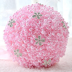 Wewoo Mariage Tenant des Fleurs de rose Perle Bouquet de Mariée Accessoires Demoiselle d'Honneur Strass Party Décoration de Fournitures, Diamètre: 20cm