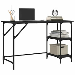 Acheter Maison Chic Bureau,Table de travail pour chambre noir 120x50x75 cm métal et bois d'ingénierie -GKD47644