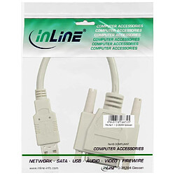 Câble adaptateur USB, InLine®, USB prise A sur 15 broches prise femelle