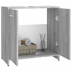 Acheter Maison Chic Armoire de bain,Meuble de rangement de salle de bain,Meuble haut Sonoma gris 60x33x60 cm Bois d'ingénierie -GKD538251