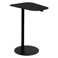 Pegane Table d'appoint, table de salon en métal coloris noir - Longueur 50 x Profondeur 38 x Hauteur 65 cm