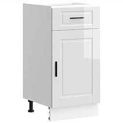 vidaXL Armoire de cuisine Porto blanc brillant bois ingénierie