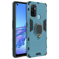 Avizar Coque Oppo A53 / A53s Hybride Antichoc Bague Métallique Support Vidéo bleu