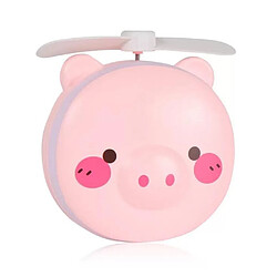 Avis Rose Mini Forme de Tête de Cochon Mignon Lumière de Remplissage LED Ventilateur de Miroir USB Ventilateur de Poche De Charge Portable Miroir de Maquillage