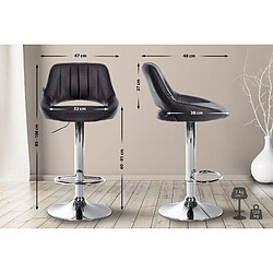 Decoshop26 Lot de 2 tabourets de bar avec repose-pieds en forme d'arc assise en similicuir marron cadre en métal TDB10750