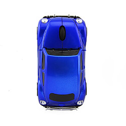 Souris de jeu sans fil 2.4GMouse Cool Car Beetle Shape avec récepteur USB pour ordinateur portable - Bleu