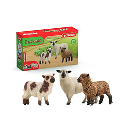 Figurien Trio de moutons, pour enfants des 3 ans, 5 x 19 x 11 cm - schleich 42660 FARM WORLD