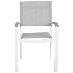 Acheter Beliani Chaise de jardin PERETA Métal Gris