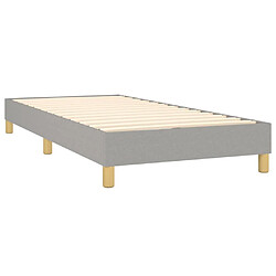 Avis vidaXL Cadre de lit sans matelas gris clair 90x200 cm tissu