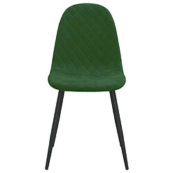 Avis vidaXL Chaises à manger lot de 2 Vert foncé Velours