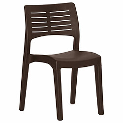 Avis Maison Chic Lot de 2 Chaises de jardin,Fauteuil d'extérieur Moka Polypropylène -MN82893