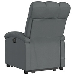 Acheter Maison Chic Fauteuil Relax pour salon, Fauteuil inclinable de massage électrique Gris foncé Tissu -GKD73829