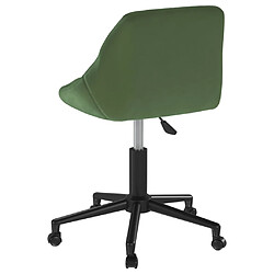 Avis vidaXL Chaise pivotante de salle à manger Vert foncé Velours