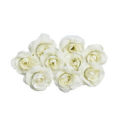 Avis Wewoo Fleurs Artificielles 10 Ensembles 4cm Fleur Artificielle Soie Rose Tête De Pour La Maison De Noce Décoration Vert clair