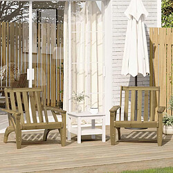 vidaXL Chaises de jardin adirondack lot de 2 75x77x77 cm