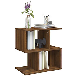 Avis vidaXL Table de chevet Chêne marron 50x30x51,5 cm Bois d'ingénierie