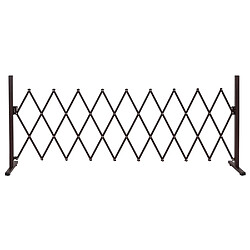 Mendler Barrière de sécurité en aluminium HWC-K56, Grille de sécurité extensible pivotante en acier 103x36-265x31cm, marron pas cher