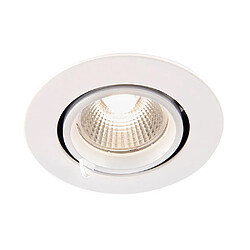 Avis Saxby Downlight encastré intérieur à LED inclinable peinture blanche mate et verre transparent 3000K