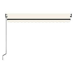 Acheter Maison Chic Auvent automatique | Store banne extérieur | Marquise avec capteur de vent et LED 450x350 cm Crème -MN74891