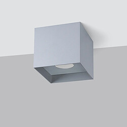 Sollux Downlight carré minimaliste monté en surface gris 1x GU10