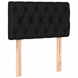 Acheter Maison Chic Tête de lit scandinave à LED,meuble de chambre Noir 80x7x78/88 cm Tissu -MN78696